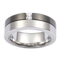 Ring Fossil Man in Steel Zirconia JF83635040508-17 - JF83635040508-17